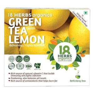 18 Herbs Organics Green Tea Bag with Lemon