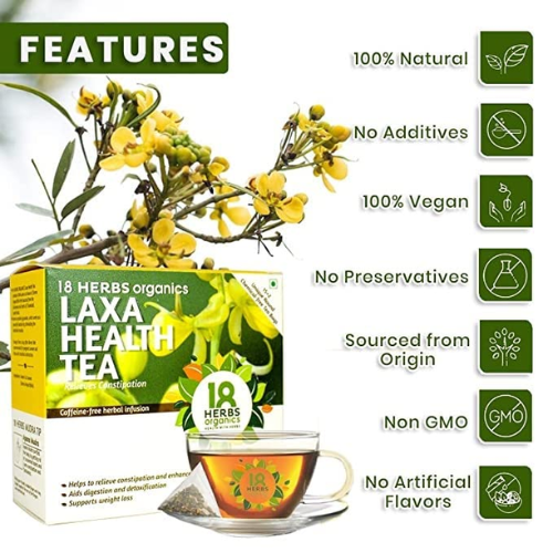 18 Herbs Organics Laxa Health Tea Bag (1.3gm Each)