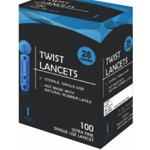 1Mile Blue Round Twist Lancets (Only Lancets)