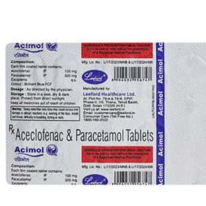 Acimol 100 mg/325 mg Tablet