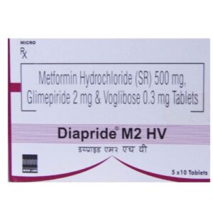 Diapride M2 HV 2mg/500mg/0.3mg Tablet SR