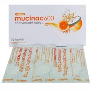 Mucinac 600 Effervescent Tablet Orange Sugar Free